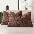 Foindtower Set of 2 Curly Teddy Wool Pillow Covers Decorative Boucle Textured by Foindtower