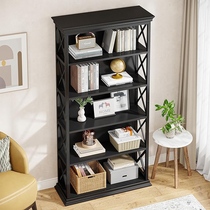 Tribesigns 6-Tier Bookcase, 71 Inches Industrial Bookshelves and Bookcases - Image 6