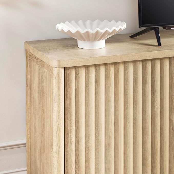 Walker Edison Scandinavian Reeded TV Stand - Image 7