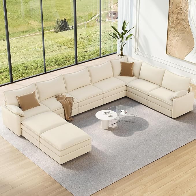 Vesgantti Large Modular Sectional Sofa, Big Comfy Cloud Couch by Vesgantti
