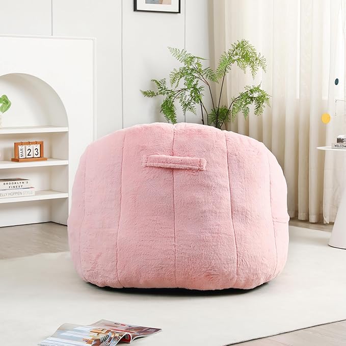 Furniliving Bean Bag Chair, Giant Bean Bag Chair Stuffed Floor Sofa - Image 5