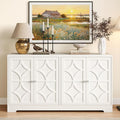 Sideboard Buffet with 4 Doors, Mid-Century Sideboard Cabinet with Adjustable by FansaFurn