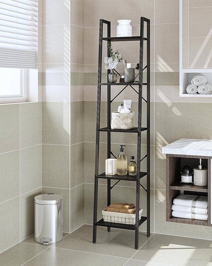 Ladder Shelf, Bookshelf Bookcase, Freestanding Corner Storage Shelve - Image 3