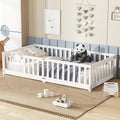 Bellemave Twin Floor Bed with Slats and Safety Guardrails, Kids Montessori by Bellemave