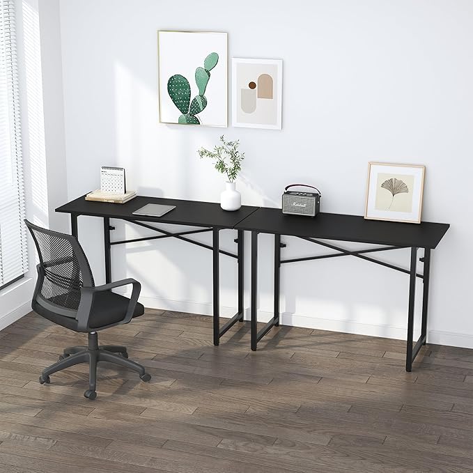 Folding Computer Desk 47 inch Writing Gaming Computer Camping Table, No - Image 6
