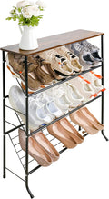 Narrow Shoe Rack for Front Door Entrance, 4-Tier Shoes Rack Storage Organizer by ZOESHOMEWARE