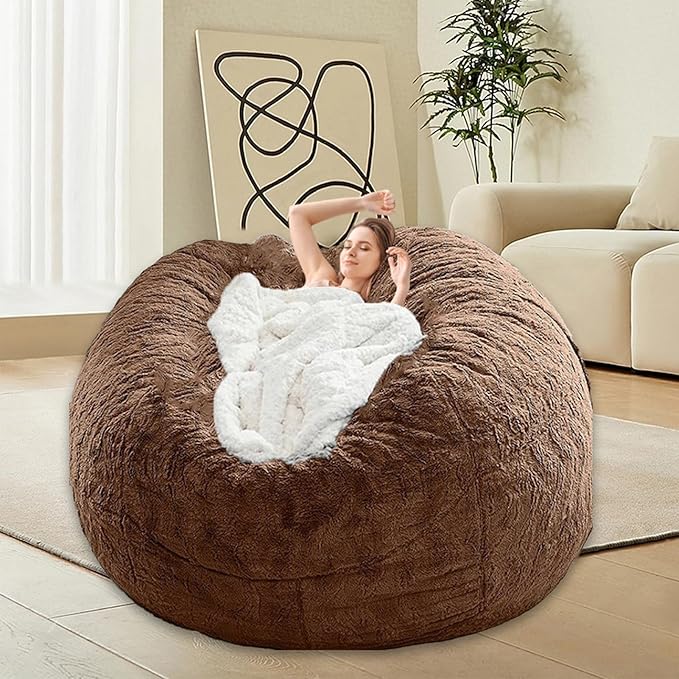 Bean Bag Chairs for Kids Comfy Fluffy Big Joe Bean Bag Chair Covers Only Round by FunnyFurnitureforYourHous