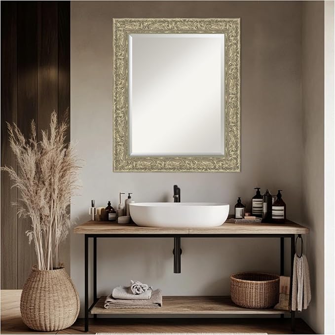 Amanti Art Silver Bathroom Mirror - Image 4