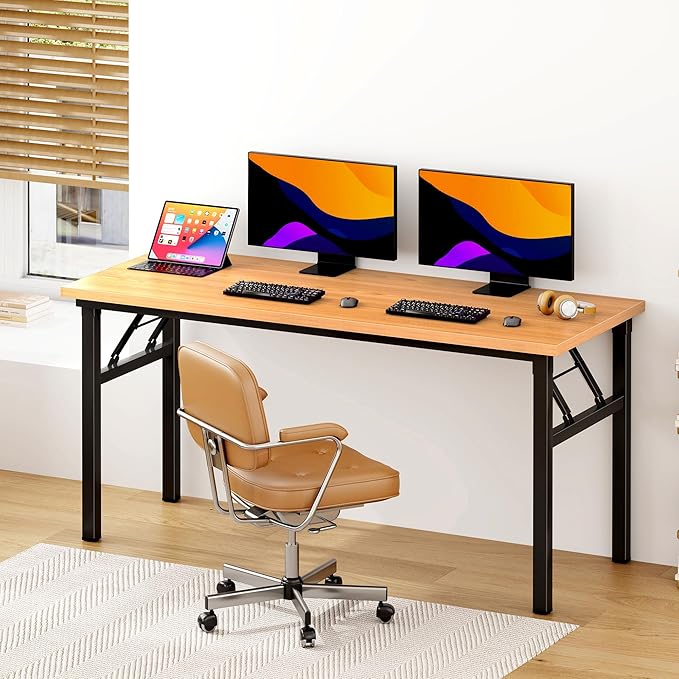 DlandHome Computer Desk 62 inches Office Desk Computer Table Study Writing Desk - Image 2