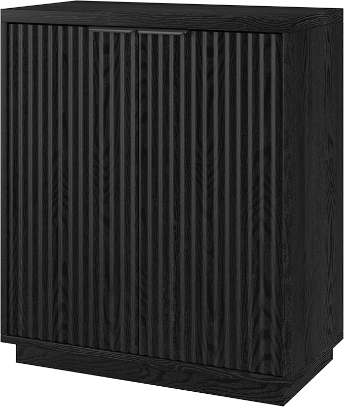 Henn&Hart 28" Wide Rectangular Accent Cabinet in Black Grain, - Image 7