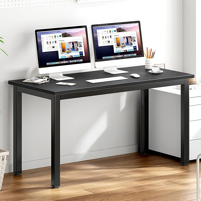 DlandHome Large Computer Desk, Composite Wood Board, Decent and Steady Home by DlandHome