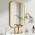 22x34 Inch Gold Bathroom Mirror, Metal Framed Wall Mirror by FerytangeHome