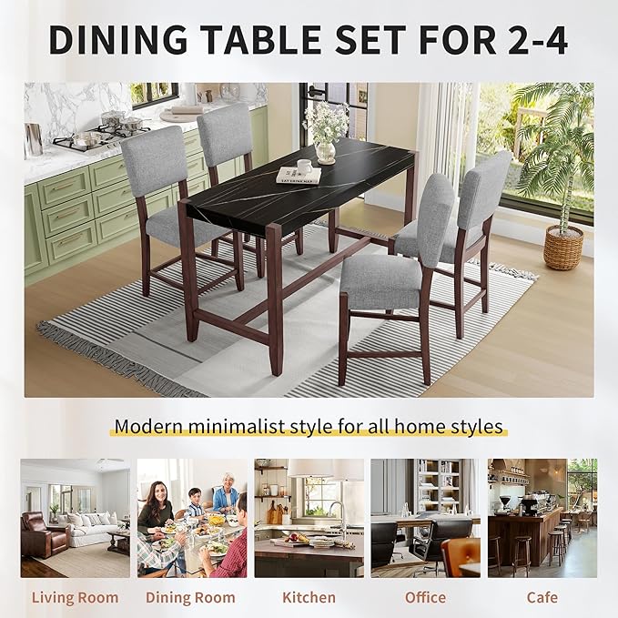 Ball & Cast 5-Piece Dining Table Set - Image 4