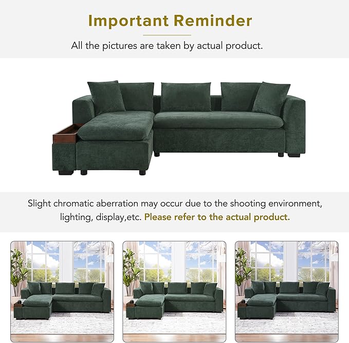Merax 93.7" L-Shaped Sectional Sofa - Image 7
