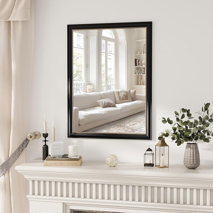 Axeman 30x40 Rectangular Wall Mirror, Decorative Bathroom Mirror, Traditional by Axeman