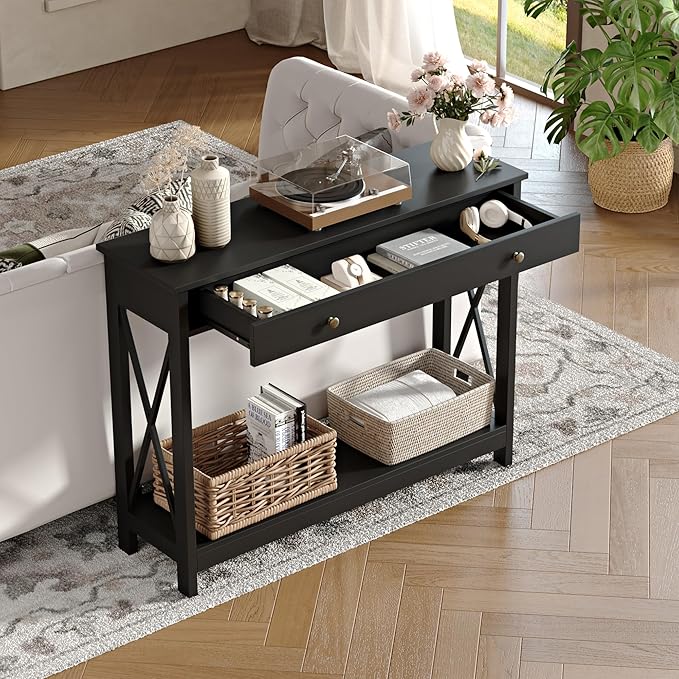 Treocho Black Console Table - Image 3