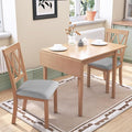 Merax Farmhouse Wood 3-Piece Multifunctional Dining Set, 45.6 inch Extendable by Merax
