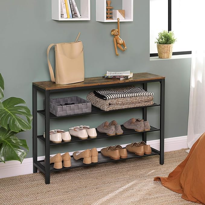 VASAGLE 4 Tier Shoe Rack, Shoe Organizer - Image 5