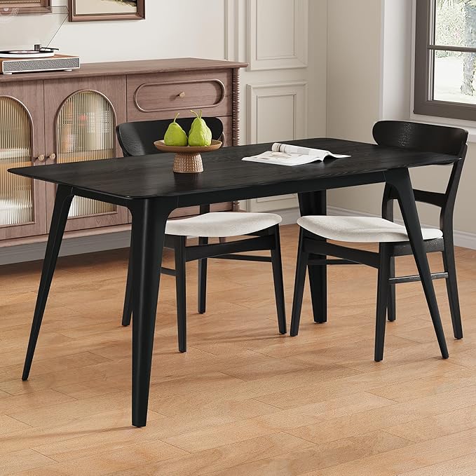 Mid-Century Modern Solid Wood Dining Table - Image 3