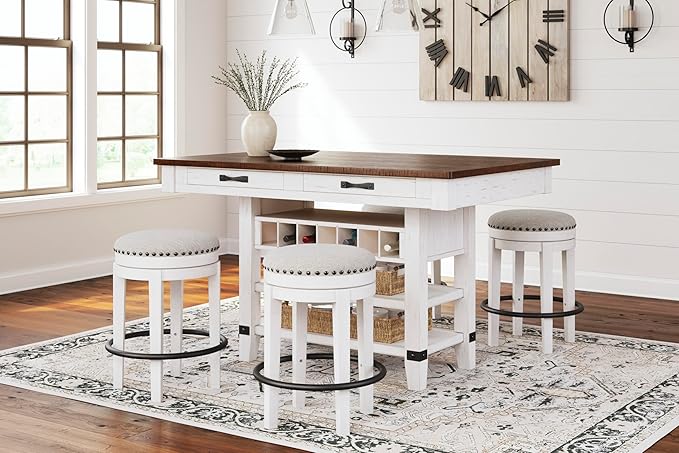 Signature Design by Ashley Valebeck 24" Counter Height Upholstered Swivel Stool - Image 8