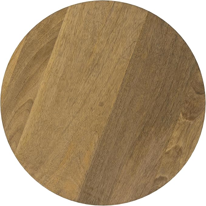 Natural Mango Wood 3-Leg End/Side Round Table - Image 5