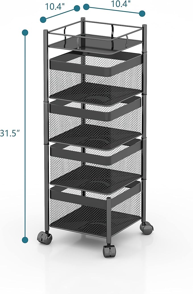Rotating Kitchen Storage Rack，Bathroom Shelf，Kitchen Organization and - Image 2