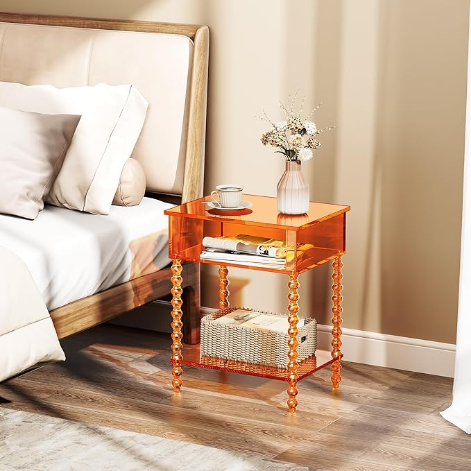 Acrylic Side Table, Nightstand for Living Room - Image 2