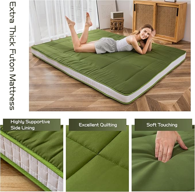 MAXYOYO Futon Mattress, Padded Japanese Floor Mattress Quilted Bed Mattress - Image 4
