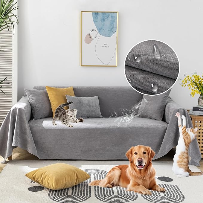 STACYPIK Waterproof Gray Sofa Cover by STACYPIK