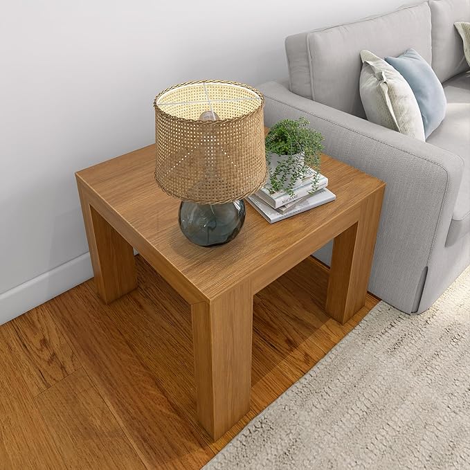 Plank+Beam Modern Square Corner Table, Slim Side Table - Image 6