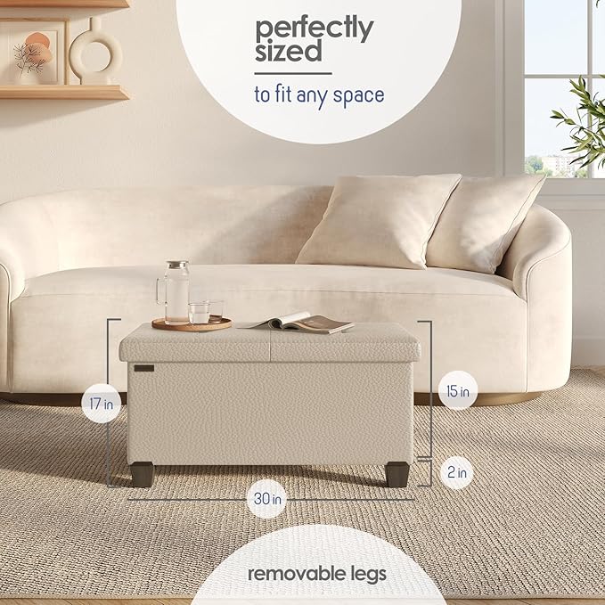 STORAGEBUD Storage Ottoman Bench - Image 8