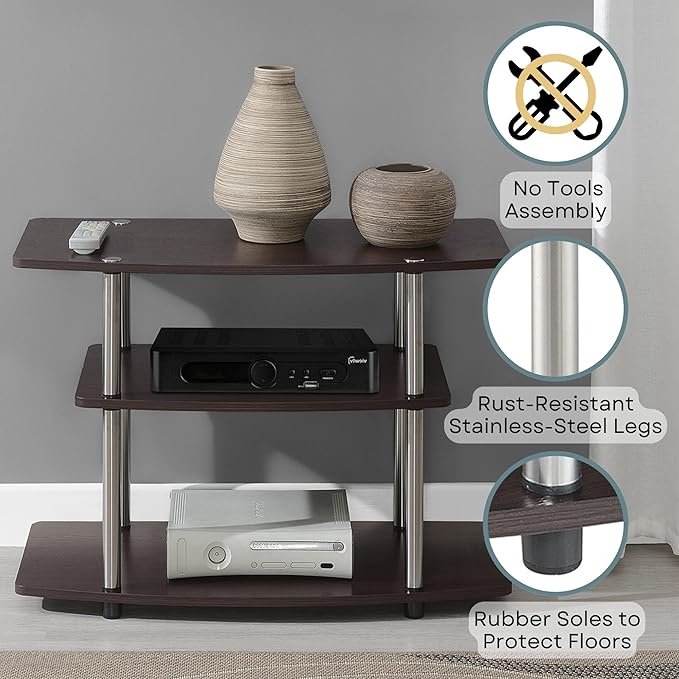 Convenience Concepts Designs2Go No Tools 3-Tier Stand Entertainment Center 37 - Image 5