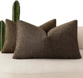 Foindtower Pack of 2 Textured Boucle Throw Pillow Covers Accent Solid by Foindtower