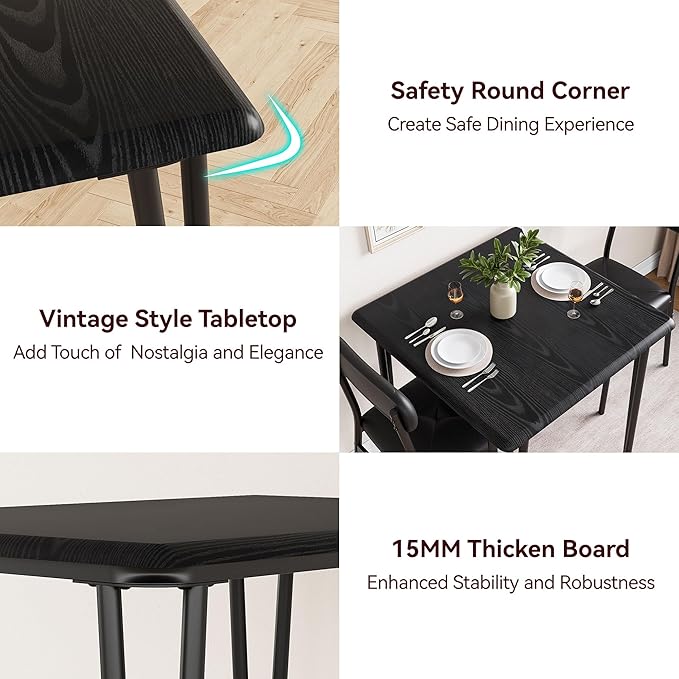 GarveeHome Dining Table Set for 2, Kitchen Table - Image 5