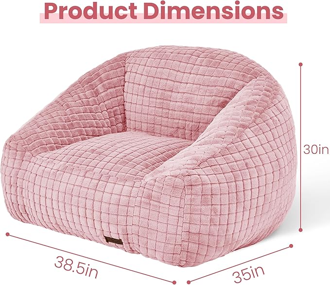 Bean Bag Chairs for Adults, Giant Beanbag Sofa Comfy Reading Chair, Oversized - Image 2