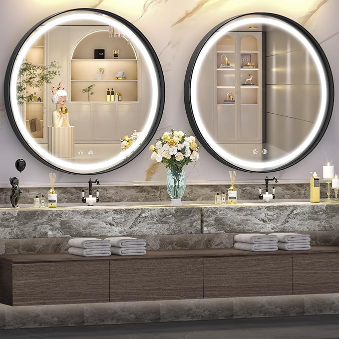 Hasipu 28 Inch Round LED Mirror - Image 3