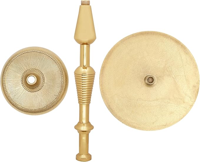 CLEENTABLE Gold Metal Pedestal Side Table - Image 6