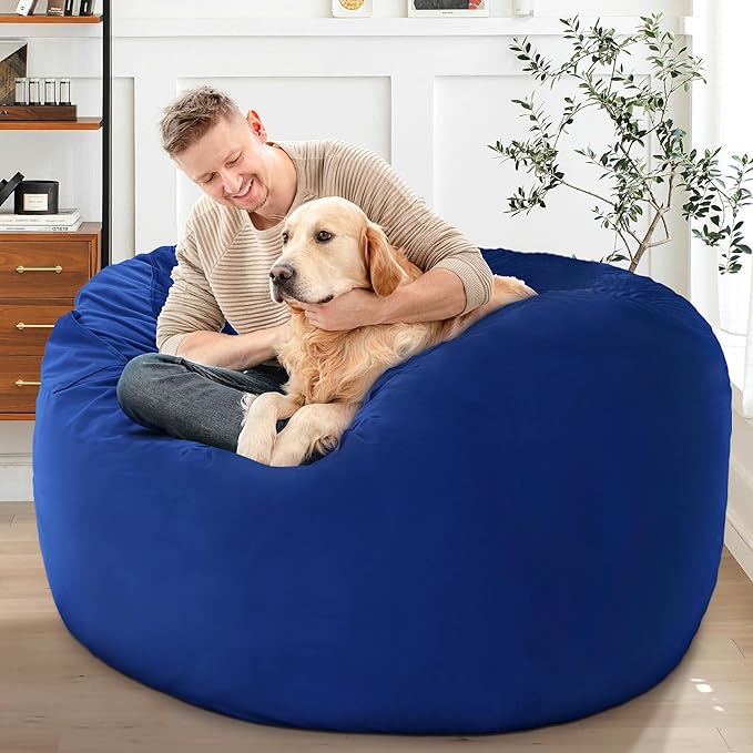 HABUTWAY Bean Bag Chair: Giant 4' Memory Foam Furniture Bean Bag Chairs - Image 2
