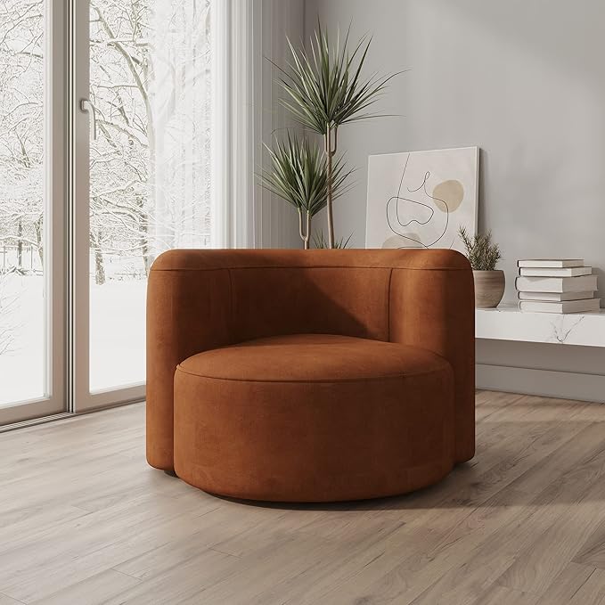 Acanva Luxury Modern Tight Curved Back Velvet Sofa, Minimalist Style Comfy Couch - Image 3