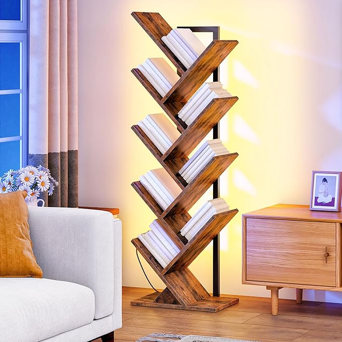 HOOBRO Tree Bookshelf, 9-Tier Tree Bookshelf by HOOBRO