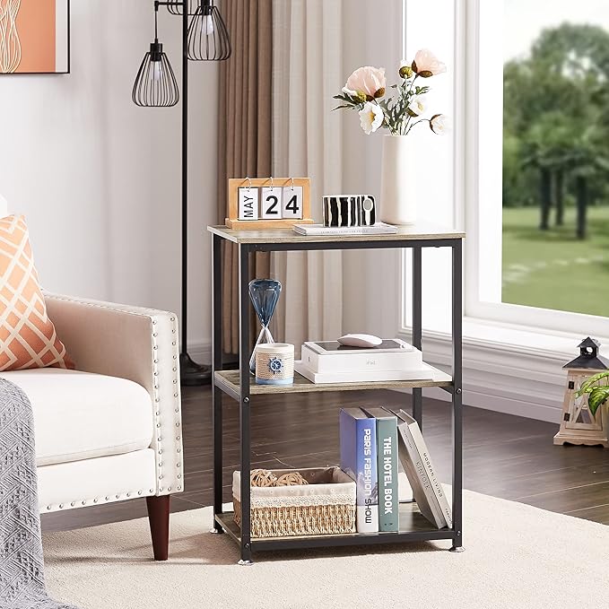 VECELO Tall End Side Table - Image 2
