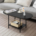 Coffee Tables for Living Room, 2-Tier Small Coffee Table Industrial Modern by Shinoske