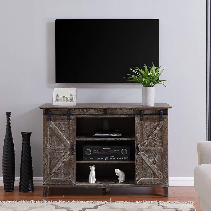 SEI Furniture Holmes Barn Door TV Stand - Image 11