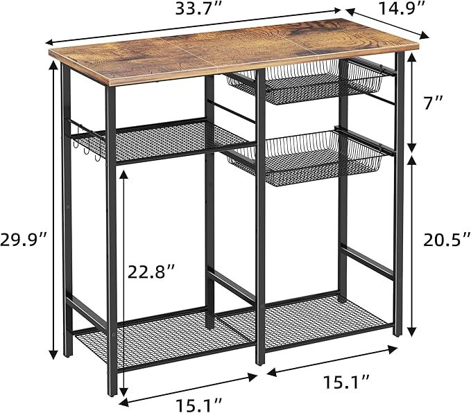 Kitchen Baker’s Rack, Microwave Stand - Image 3