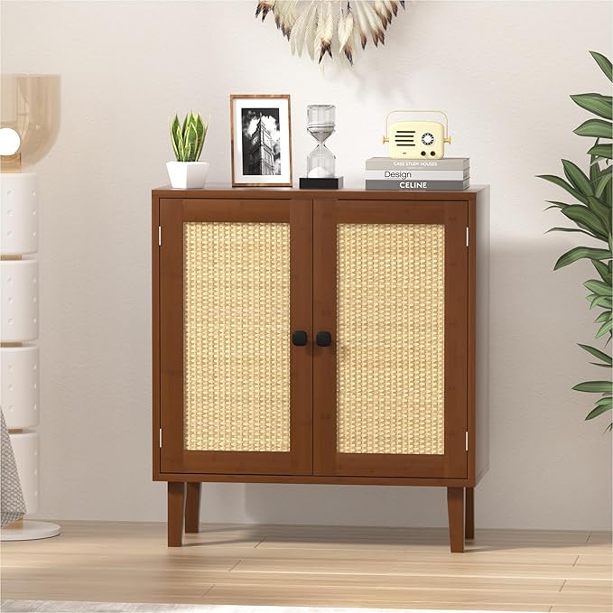 Bamboo Sideboard Buffet Cabinet - Image 8