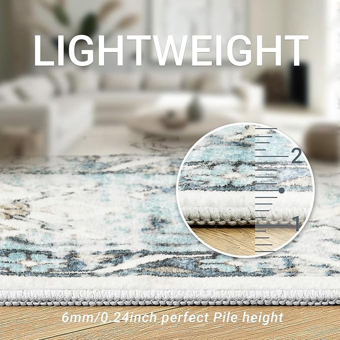 zesthome 5x7 Washable Rug-Stain Resistant Area Rugs - Image 6
