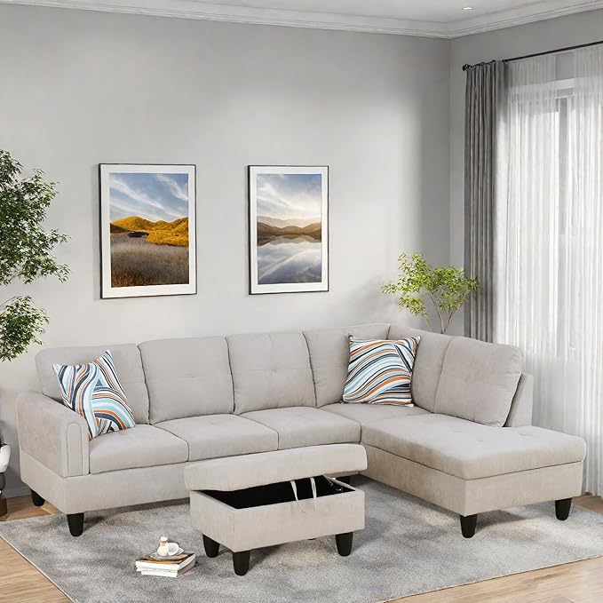 L Shaped Sectional Couches, Modern Modular Sectional Sofa - Image 4