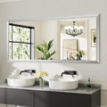 72x32 Inch Silver Bathroom Mirror by Briivuemodernmirrors