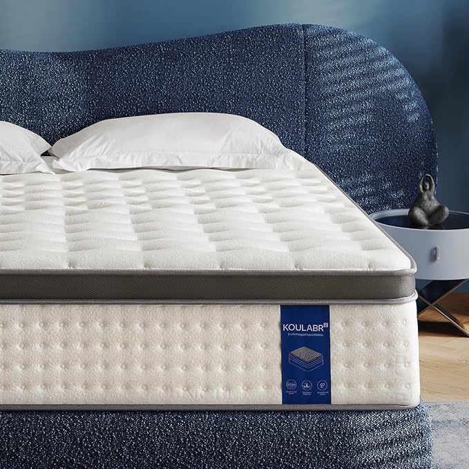 Twin Mattress, 10 Inch Twin Size Mattresses in a Box, Memory Foam Hybrid by KOULABRzMattress
