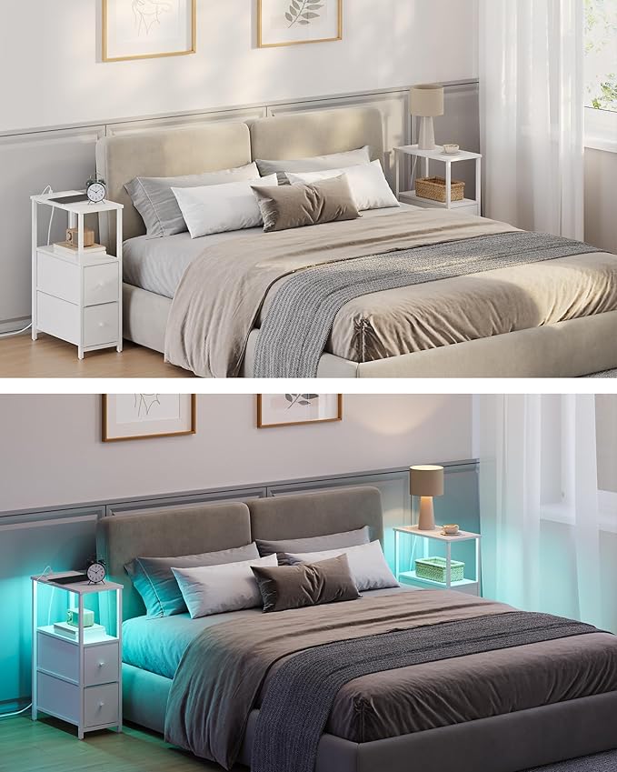 TUTOTAK Small Narrow LED End Table - Image 8